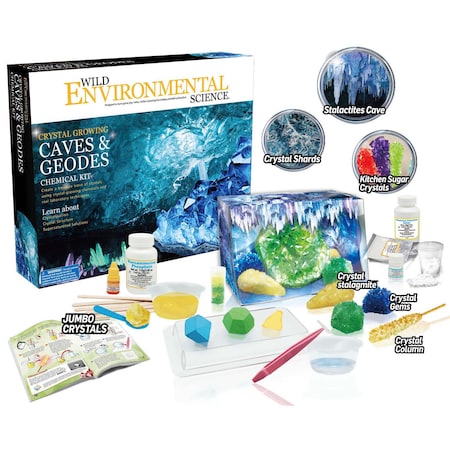 Wild! Science Wild Environmental Science - Crystal Growing Caves + Geodes Kit WES/95XL